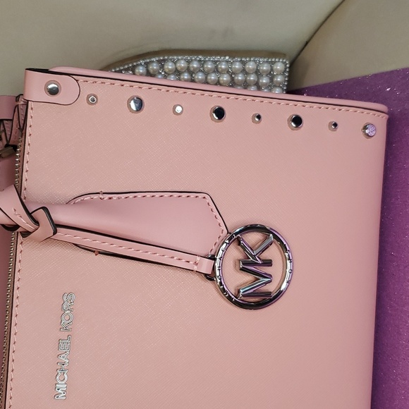 🎉2xHP🎉Michael Kors 💘NWT💘 Primrose Pink Small Leather Satchel!💘💘💘 - Picture 6 of 17